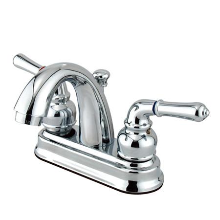 Kingston Brass Naples Centerset Lavatory Faucet with Metal Lever Handles, Chrome Bathroom Faucet Kingston Brass 