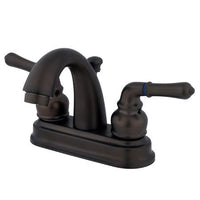 Thumbnail for Kingston Brass Naples Centerset with Metal Lever Handles, Oil Rubbed Bronze Bathroom Faucet Kingston Brass 