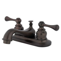 Thumbnail for Kingston Brass GKB605BL Water Saving Vintage Centerset Lavatory Faucet with Lever Handles, Oil Rubbed Bronze Bathroom Faucet Kingston Brass 