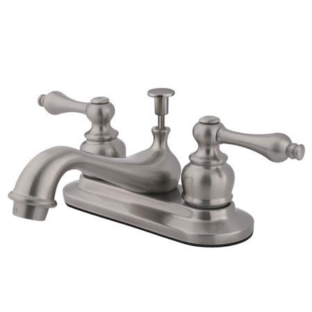 Kingston Brass GKB608AL Water Saving Restoration Centerset Lavatory Faucet with Lever Handles, Satin Nickel Bathroom Faucet Kingston Brass 