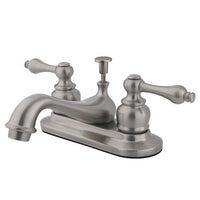 Thumbnail for Kingston Brass GKB608AL Water Saving Restoration Centerset Lavatory Faucet with Lever Handles, Satin Nickel Bathroom Faucet Kingston Brass 