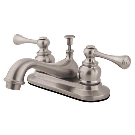 Kingston Brass GKB608BL Water Saving Vintage Centerset Lavatory Faucet with Lever Handles, Satin Nickel Bathroom Faucet Kingston Brass 