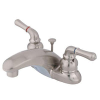 Thumbnail for Kingston Brass GKB628 Water Saving Magellan Centerset Lavatory Faucet with Lever Handles, Satin Nickel Bathroom Faucet Kingston Brass 