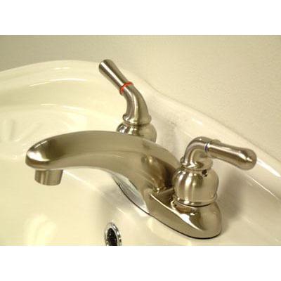 Kingston Brass GKB628LP Water Saving Magellan Centerset Lavatory Faucet with Lever Handles, Satin Nickel Bathroom Faucet Kingston Brass 