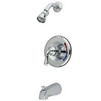 Thumbnail for Kingston Brass Magellan Tub and Shower Faucet with Showerhead, Chrome Tub Shower Sets Kingston Brass 