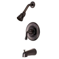 Thumbnail for Kingston Brass Magellan Tub and Shower Faucet with Showerhead, Oil Rubbed Bronze Tub Shower Sets Kingston Brass 
