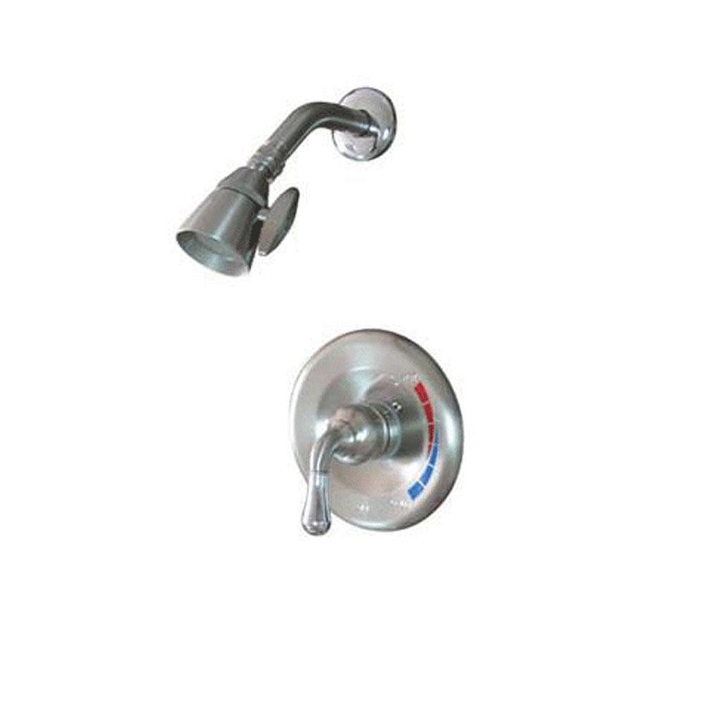 Kingston Brass GKB637SO Water Saving Magellan Shower Combination with 1.5GPM Water Savings Showerhead, Satin Nickel with Chrome Tub Shower Sets Kingston Brass 