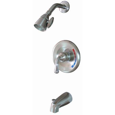 Kingston Brass GKB637T Water Saving Magellan Tub and Shower Trim, Satin Nickel with Chrome Tub Shower Sets Kingston Brass 