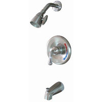 Thumbnail for Kingston Brass GKB637T Water Saving Magellan Tub and Shower Trim, Satin Nickel with Chrome Tub Shower Sets Kingston Brass 