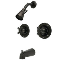 Thumbnail for Kingston Brass GKB665AX Water Saving Vintage Tub & Shower Faucet with Pressure Balanced Valve, Oil Rubbed Bronze Tub Shower Sets Kingston Brass 