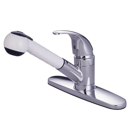 Kingston Brass GKB6701LL Water Saving Legacy Pull-out Kitchen Faucet, Chrome Kitchen Faucet Kingston Brass 