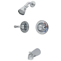 Thumbnail for Kingston Brass GKB671 Water Saving Magellan Tub & Shower Faucet with Pressure Balanced Valve, Chrome Tub Shower Sets Kingston Brass 