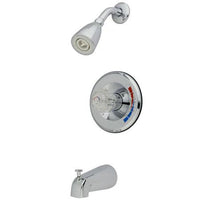 Thumbnail for Kingston Brass GKB681T Water Saving Chatham Tub and Shower Faucet Trim only with Single Acrylic Handle, Chrome Tub Shower Sets Kingston Brass 
