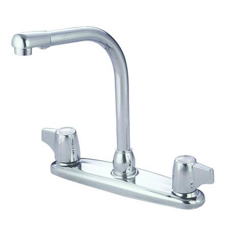 Kingston Brass GKB741 Water Saving Magellan Centerset Kitchen Faucet with Canopy Handles, Chrome Kitchen Faucet Kingston Brass 