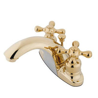 Thumbnail for Kingston Brass English Country Centerset Lavatory Faucet, Polished Brass Bathroom Faucet Kingston Brass 