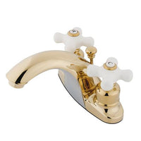 Thumbnail for Kingston Brass English Country Centerset Lavatory Faucet, Polished Brass Bathroom Faucet Kingston Brass 