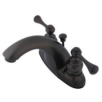 Thumbnail for Kingston Brass GKB7645BL English Country Centerset Lavatory Faucet, Oil Rubbed Bronze Bathroom Faucet Kingston Brass 