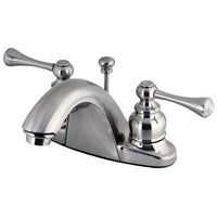 Thumbnail for Kingston Brass English Country Centerset Lavatory Faucet, Satin Nickel Bathroom Faucet Kingston Brass 