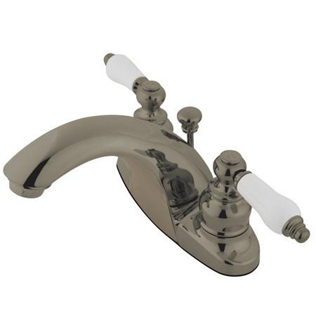 Kingston Brass English Country Centerset Lavatory Faucet, Satin Nickel Bathroom Faucet Kingston Brass 