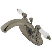 Thumbnail for Kingston Brass English Country Centerset Lavatory Faucet, Satin Nickel Bathroom Faucet Kingston Brass 