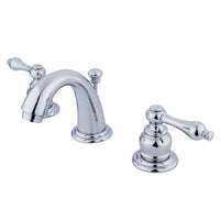 Thumbnail for Kingston Brass English Country Mini Widespread Lavatory Faucet with Retail Pop-Up, Chrome Bathroom Faucet Kingston Brass 