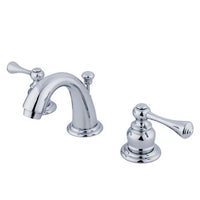Thumbnail for Kingston Brass GKB911BL Water Saving Vintage Mini Widespread Lavatory Faucet with Retail Pop-Up, Chrome Bathroom Faucet Kingston Brass 