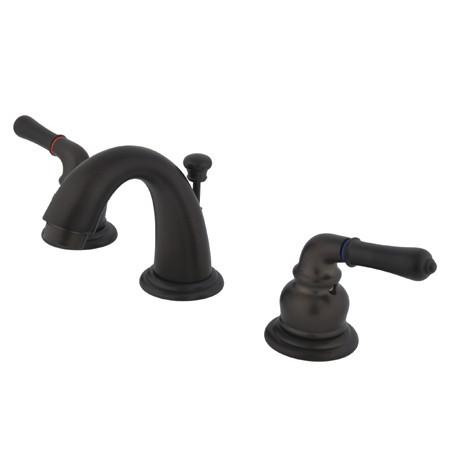 Kingston Brass GKB915 Magellan Mini Widespread Lavatory Faucet with Retail Pop-Up, Oil Rubbed Bronze Bathroom Faucet Kingston Brass 