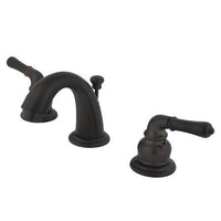 Thumbnail for Kingston Brass GKB915 Magellan Mini Widespread Lavatory Faucet with Retail Pop-Up, Oil Rubbed Bronze Bathroom Faucet Kingston Brass 