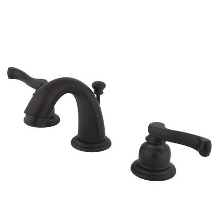 Kingston Brass GKB915FL Water Saving Royale Mini Widespread Lavatory Faucet with Retail Pop-Up, Oil Rubbed Bronze Bathroom Faucet Kingston Brass 