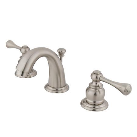 Kingston Brass Vintage Mini Widespread Lavatory Faucet with Retail Pop-Up, Satin Nickel Bathroom Faucet Kingston Brass 