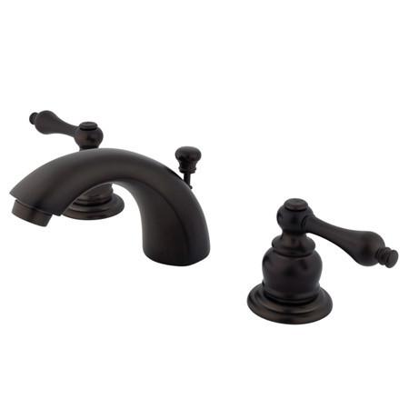 Kingston Brass GKB945AL Water Saving Magellan Mini Widespread Lavatory Faucet, Oil Rubbed Bronze Bathroom Faucet Kingston Brass 