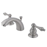 Thumbnail for Kingston Brass GKB948AL Water Saving Magellan Mini Widespread Lavatory Faucet, Satin Nickel Bathroom Faucet Kingston Brass 