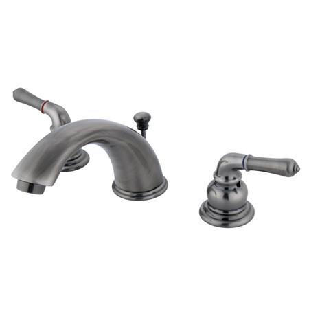 Kingston Brass Magellan Widespread Lavatory Faucet, Vintage Brass Bathroom Faucet Kingston Brass 