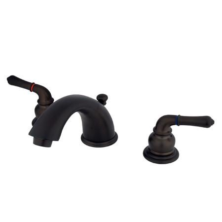 Kingston Brass GKB965 Water Saving Magellan Widespread Lavatory Faucet, Oil Rubbed Bronze Bathroom Faucet Kingston Brass 