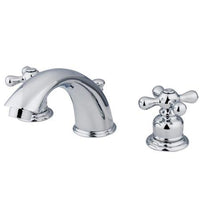 Thumbnail for Kingston Brass GKB971X Water Saving Victorian Widespread Lavatory Faucet, Chrome Bathroom Faucet Kingston Brass 