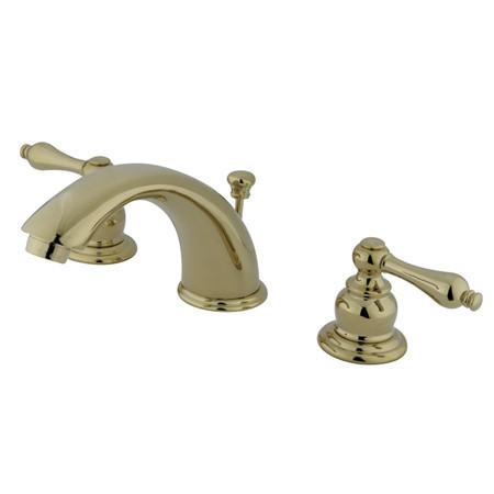 Kingston Brass GKB972AL Water Saving Victorian Widespread Lavatory Faucet, Polished Brass Bathroom Faucet Kingston Brass 