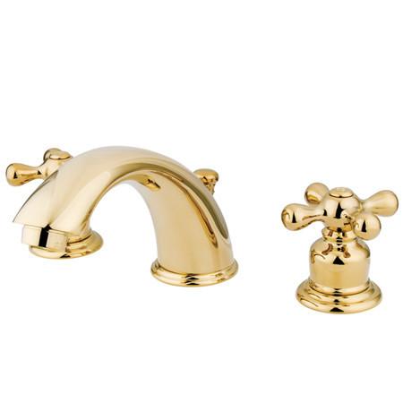 Kingston Brass GKB972X Water Saving Victorian Widespread Lavatory Faucet, Polished Brass Bathroom Faucet Kingston Brass 