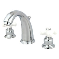 Thumbnail for Kingston Brass GKB981PX Water Saving English Country Widespread Lavatory Faucet, Chrome Bathroom Faucet Kingston Brass 