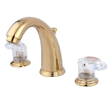 Kingston Brass GKB982ALL Water Saving Victorian Widespread Lavatory Faucet, Polished Brass Bathroom Faucet Kingston Brass 