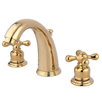 Thumbnail for Kingston Brass GKB982AX Water Saving Victorian Widespread Lavatory Faucet, Polished Brass Bathroom Faucet Kingston Brass 
