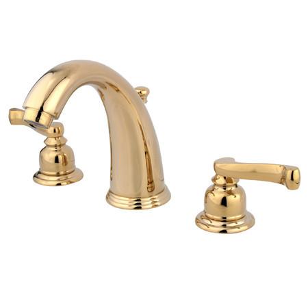 Kingston Brass GKB982FL Water Saving Royale Widespread Lavatory Faucet, Polished Brass Bathroom Faucet Kingston Brass 