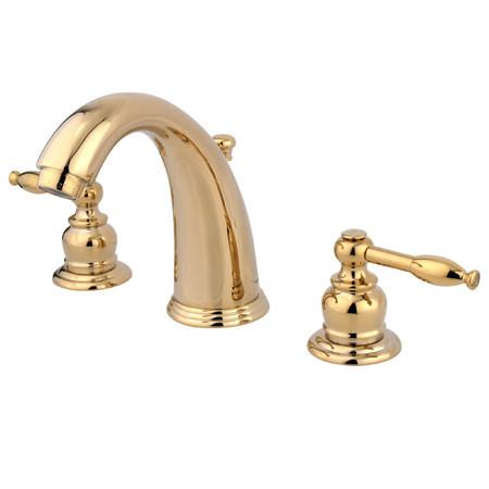 Kingston Brass GKB982KL Water Saving Knight Widespread Lavatory Faucet, Polished Brass Bathroom Faucet Kingston Brass 