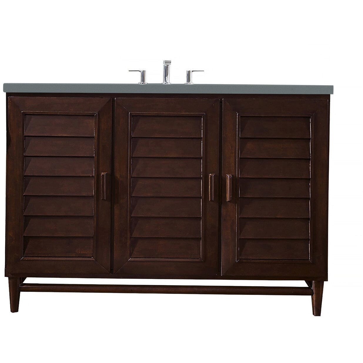 James Martin Portland 48" Single Vanity Vanity James Martin Burnished Mahogany w/ 3 CM Cala Blue Quartz Top 