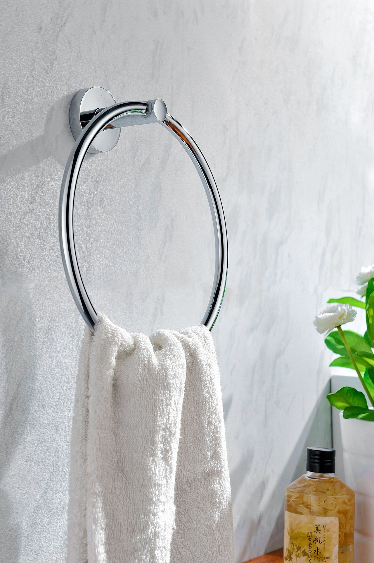 ANZZI Caster Series Towel Ring in Polished Chrome Towel Ring ANZZI 