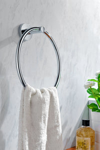 Thumbnail for ANZZI Caster Series Towel Ring in Polished Chrome Towel Ring ANZZI 