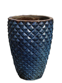 Thumbnail for Campania International Glazed Terra Cotta Facet Planter, Tall Urn/Planter Campania International 