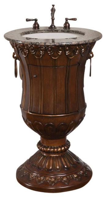 Silkroad 23" Traditional Single Sink Bathroom Vanity Vanity Silkroad Exclusive 