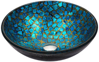 Thumbnail for ANZZI Mosaic Series LS-AZ198 Vessel Sink - Glass Bathroom Sink ANZZI 