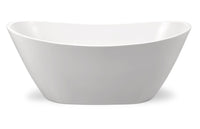Thumbnail for ANZZI Cross Series 5.58 ft. Freestanding Bathtub in White FreeStanding Bathtub ANZZI 