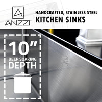 Thumbnail for ANZZI ELYSIAN Series KAZ3620-032 Kitchen Sink Kitchen Sink ANZZI 